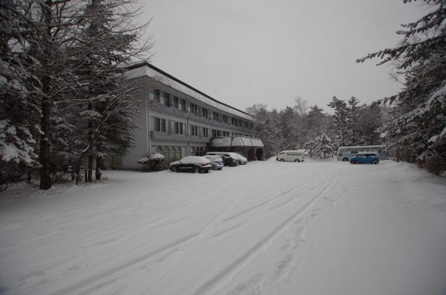 駐車場の積雪