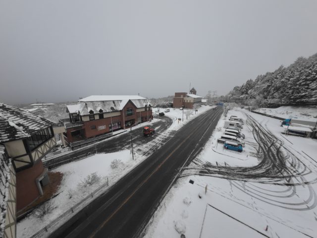 道の駅　雪景色