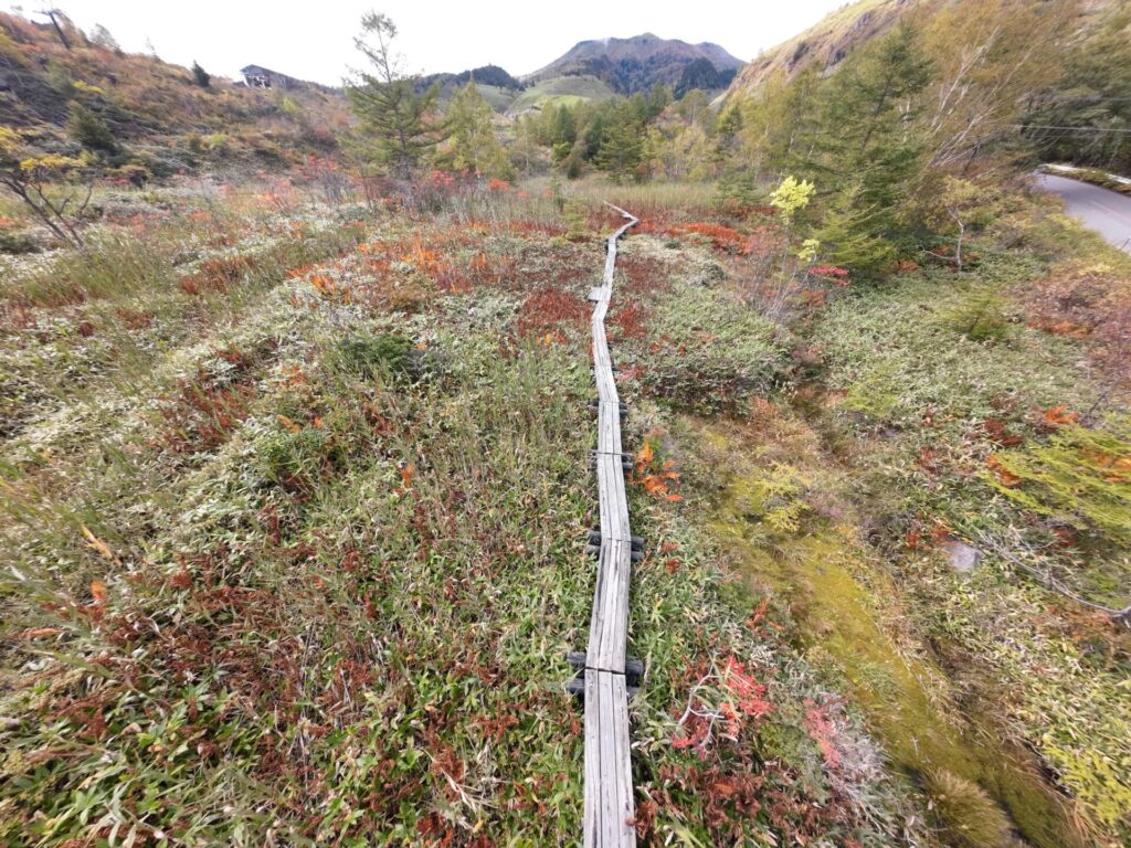 殺生河原武具脱の池周辺の紅葉