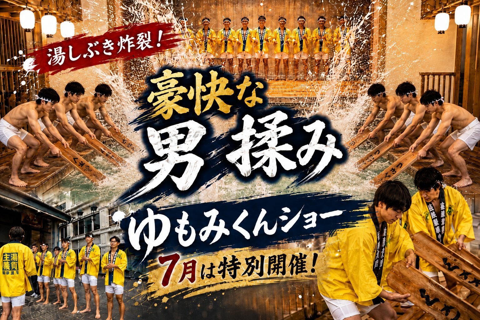 豪快な男揉みを間近で！7月の熱乃湯特別公演 – 【公式】草津温泉 草津