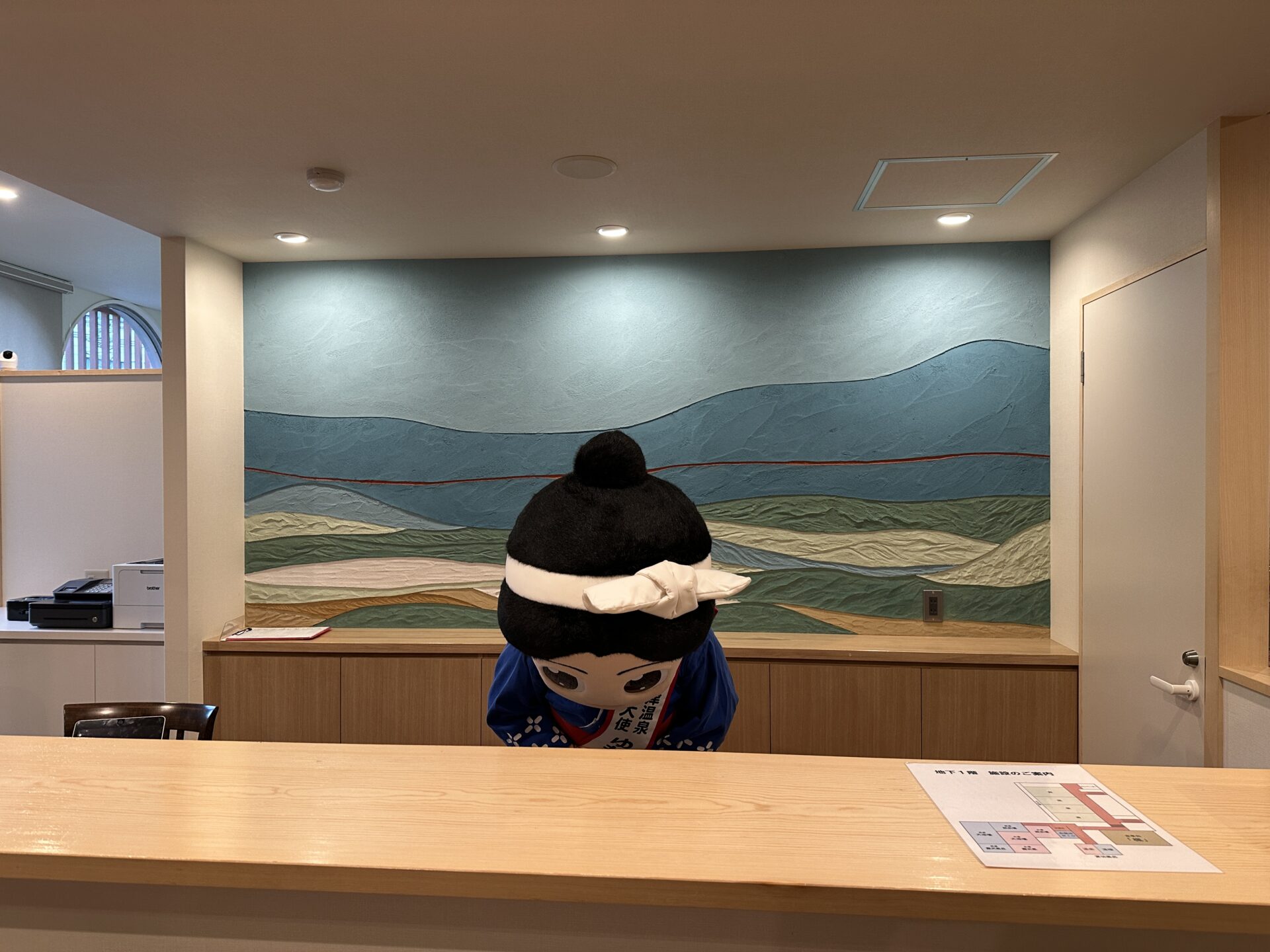 もしも、ゆもみちゃんがお出迎えしてくれたなら♪館内で撮影した楽しい